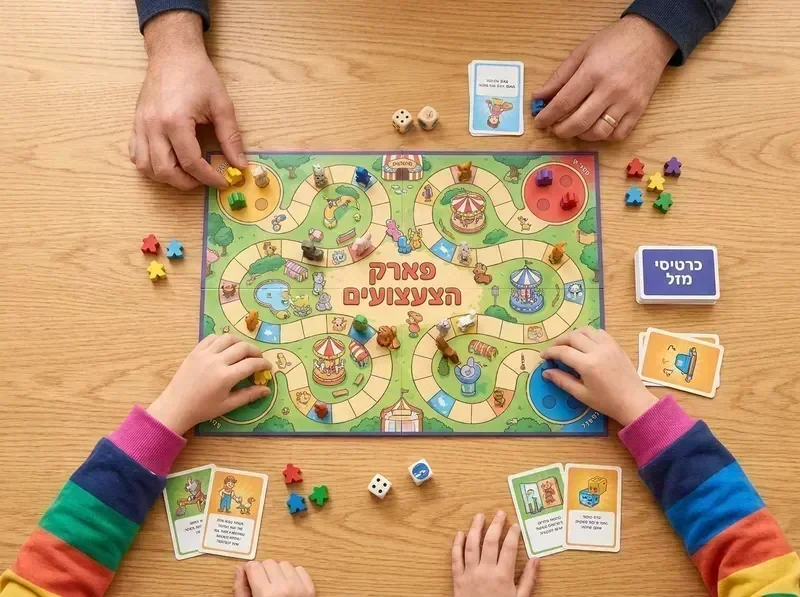 משחק קופסא משפחתי צבעוני